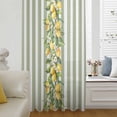 thumbnail image 6 of Sage Green Stripes Sheer Curtains 108" Extra Long, Summer Spring Botanical Lemon Leaves Light Filering Curtains, Privacy Drapes Simi Floor to Veiling Curtain for Living Room Bedroom Window Treatment, 6 of 9