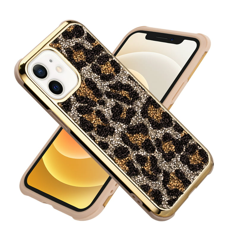 iPhone 6 Case, iPhone 6s Cover, Allytech Classic Luxury Fashion Hybrid 2 in  1 Bumper Protective Hard PC + Soft TPU + Rhinestone Leopard Cheetah Design  Pattern Case for Girls Women, Gold 
