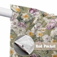 thumbnail image 4 of Dark Sage Green Botanical Swag Curtains for Kitchen/Bedroom/Living Room, Spring Floral Summer Botanical Retro Scalloped Curtains 63 Inch Long, Window Swag Topper Curtains Valances 2 Panels 36"x63", 4 of 8