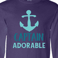thumbnail image 4 of Inktastic Captain Adorable, Boat Anchor, Nautical - Blue Long Sleeve T-Shirt, 4 of 5