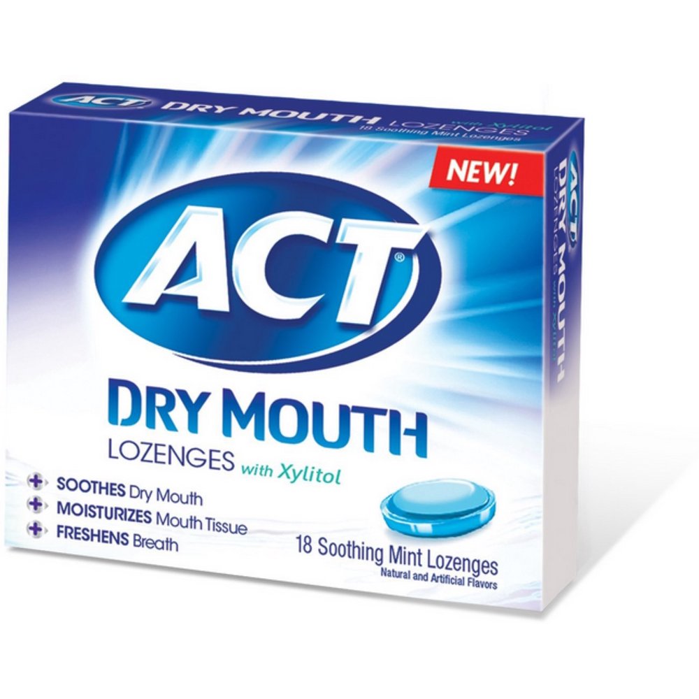 ACT Dry Mouth Soothing Mint Lozenges 18 ea (Pack of 4)
