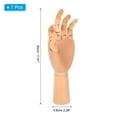 thumbnail image 2 of Unique Bargains 12' Wooden Hand Model, Artist Mannequin Left Hand Model Flexible Movable Manikin Jointed Figure, 2 of 6