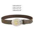 thumbnail image 4 of YUUZONE Vintage Western Belt Cowboy Belts For Men Western Engraved Flower Buckle Belt, 4 of 7