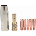 thumbnail image 1 of Gamvdout 49 Pcs MIG Welding Nozzle Tip Holder Set 030/0.35 Wire Tips Short Gas Diffuser Contact Tip Fit For Electric Harbor Freight MIG Welder Welding nozzle, 1 of 4