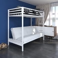 thumbnail image 1 of DHP Miles Twin over Futon Metal Bunk Bed with Ladder for Kids, 1 of 9