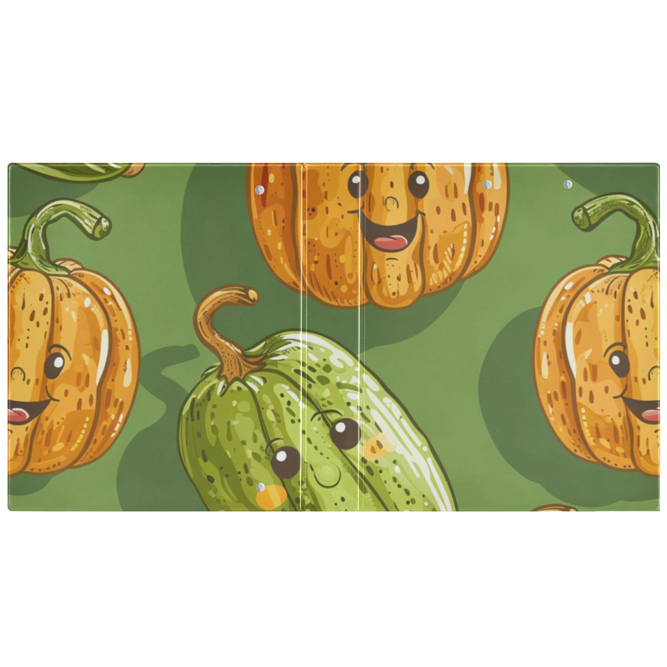 Pumpkins 3 Ring Binders 1.5 inch Hardcover File Folders with Interior Pockets A4 Size Organizer for School Office Hospital