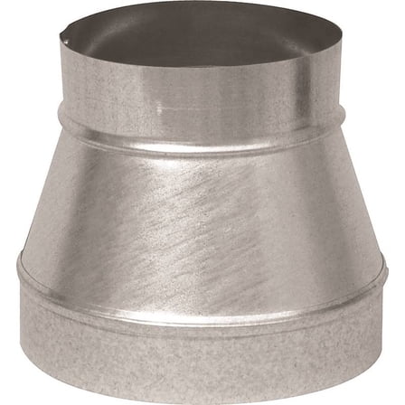 Imperial GV1200 Stove Pipe Reducer, 6 x 5 in, 26 ga Thick Wall, Black, Galvanized