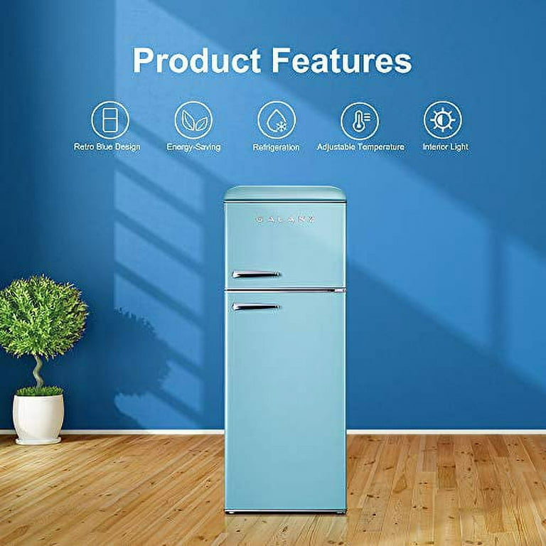 Best Buy: Galanz Retro 7.6 Cu. Ft Top Freezer Refrigerator Blue GLR76TBEER