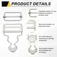 thumbnail image 3 of Uxcell 8 Set Metal Overalls Buckles, 1-1/8" Overall Suspender Clips, Adjustable Buckle Replacement with Sliders and Buttons for Bib Trousers Jeans Suspender, Matte Color, 3 of 6