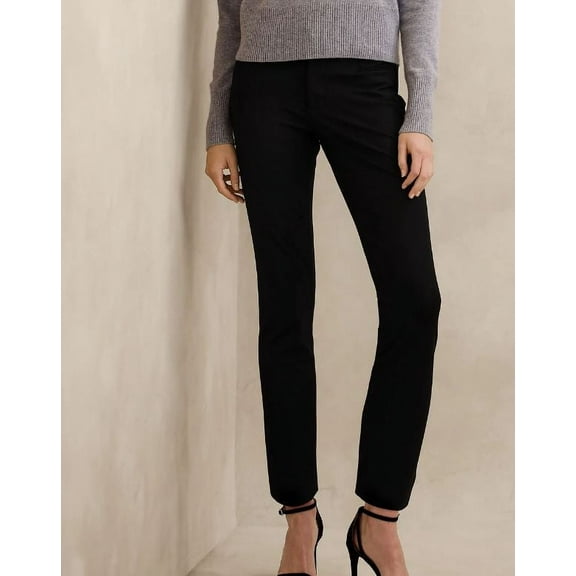 Banana Republic Ladies Slim Straight Pants, Black 10