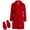Red, variant on Girls Bathrobe Set Girls Soft Plush Fleece Bathrobe with Matching Slippers 2 Piece