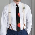 thumbnail image 2 of Men's Berry-Themed Satin Necktie - Cute Strawberry Print for Weddings & Office - Wrinkle-Resistant Gift Tie, 2 of 4