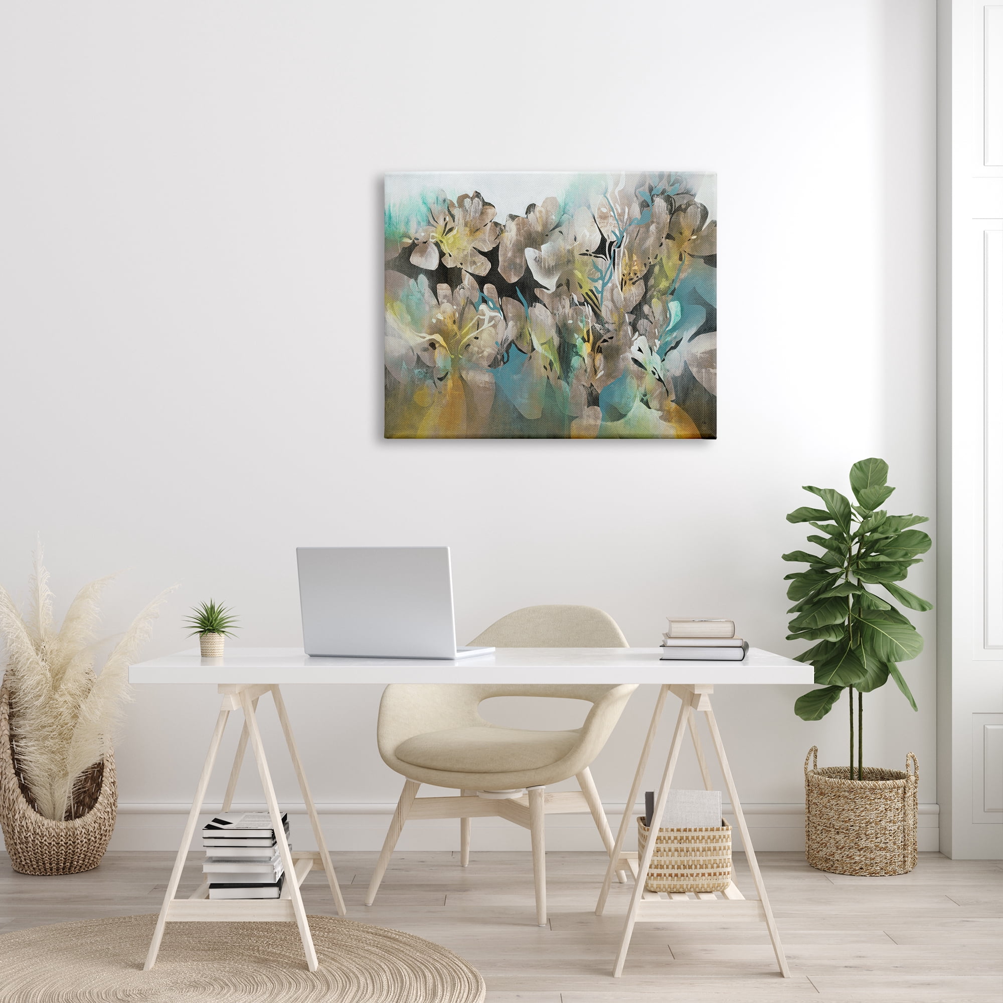 Stupell Industries Abstract Floral Field Landscape Round Petal Shapes, 30 x 40, Designed by K. Nari