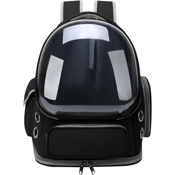 Cat Backpack Carrier for Cats and Small Dogs, Breathable Cat Bubble Backpack, Airline Approved Pet Travel Carrier for Hiking Camping Outdoor(Black)