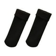 thumbnail image 2 of dianhelloya 1 Pair Mid-Tube Plush Lining High Elasticity Women Socks Winter Solid Color Warm Thickened Thermal Socks Daily Wear Black, 2 of 8