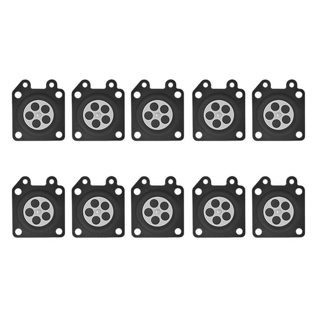 10 piezas de accesorios de diafragma dosificador de carburador, fácil instalación, reemplazo confiable para cortadora de césped y herramienta eléctric