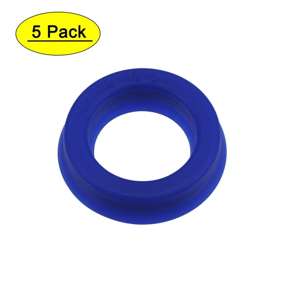 Uxcell 12mm x 18mm x 5mm UN Radial Shaft Oil Seal PU Blue 5 Count