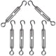 thumbnail image 1 of Tensor de cable de acero inoxidable 304 con gancho y ojo, ajustable para cables de acero, antenas, tendederos y cadenas, 6 piezas, 1 of 5