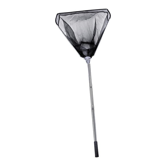 Fishing Landing Net Telescopic Stainless Steel Rod Fine Workmanship Durable Mesh 2.1m