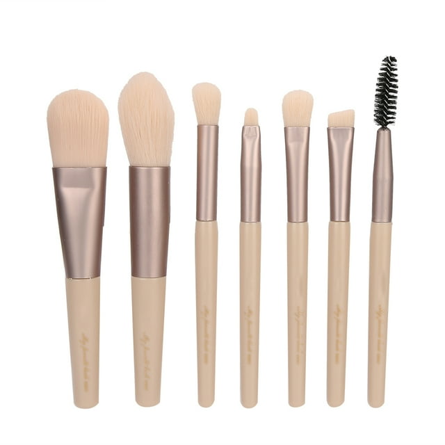 Pincel para labios, 7 piezas, pincel profesional para sombra de ojos, pincel para cejas, pincel para sombra de ojos, durabilidad probada en el tiempo