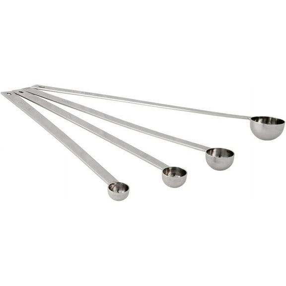 Long Handle Stainless Steel Measuring Spoons(Set of 4)
