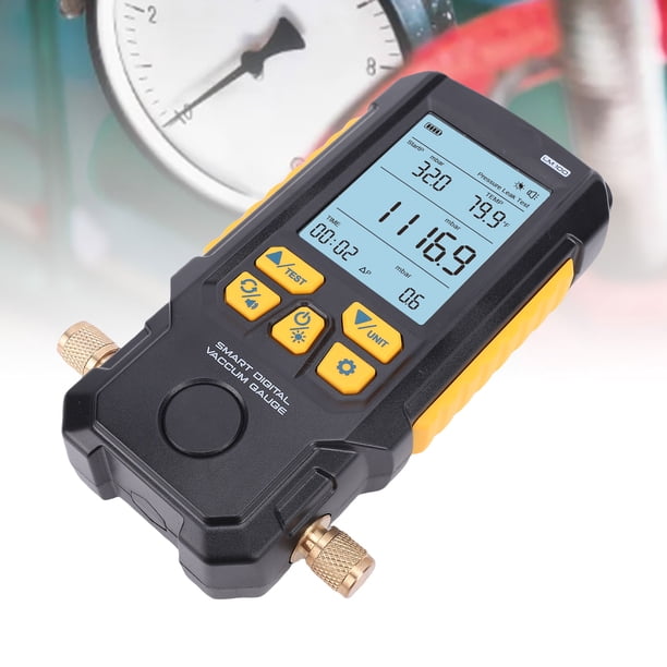 Medidor De Vacío Digital De Acondicionamiento Probador De Vacío De Refrigerante De Aire Acondicionado Con Prueba De Fuga De Presión Para HVAC 0-2000 Mbar