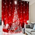 thumbnail image 4 of Billuyoard 2 piezas de cortinas opacas de Navidad, exquisitas cortinas navideñas rojas para el hogar, adornos para el hogar, decoración interior, Sombras de ventana S Billuyoard HA011137-01, 4 of 6