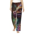 thumbnail image 2 of Lsque Rainbow Scales Fantasy Dragon Print Women's Pajama Pants, Lounge Pant - Comfortable Home Wear,Elastic Waistband, Stylish Design-Large, 2 of 9