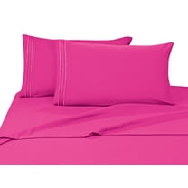 Elegant Comfort 4 Piece Bed Sheets Polyester California King Pink Solid 1500 Thread Count