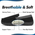 thumbnail image 4 of HOMEHOT Mens Slippers Moccasin Memory Foam House Shoes Adult Size 14 Black Male, 4 of 6