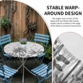 thumbnail image 2 of Palm Trees Round Tablecloth for 36-44 Inch Tables,Fitted Table Cover with Elastic Edge,Black Grey Tropical Plants Summer Forest Waterproof Outdoor Table Cloth Protector for Patio Garden Dinner Picnic, 2 of 9