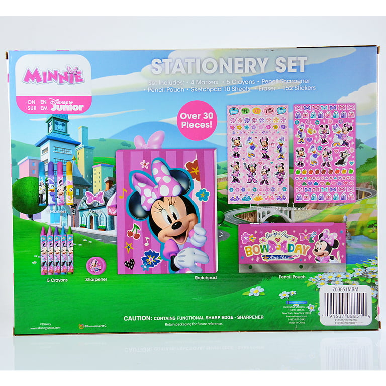 Disney Jr. Minnie, Stationary Set School Supplies For Girls, 11 Piece Set