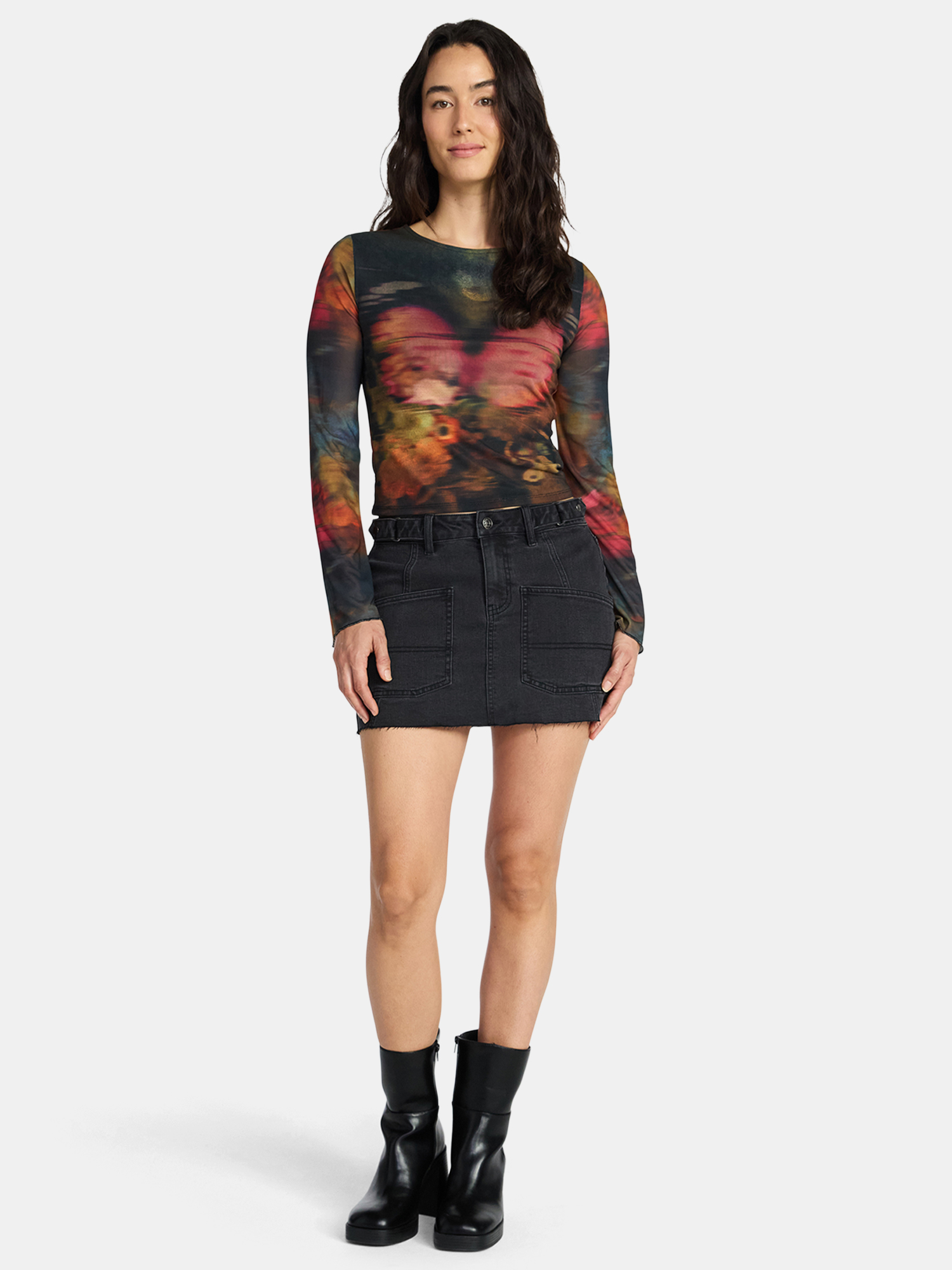 Madden NYC Women's Denim Pocket Mini Skirt, Sizes XXS-XXL