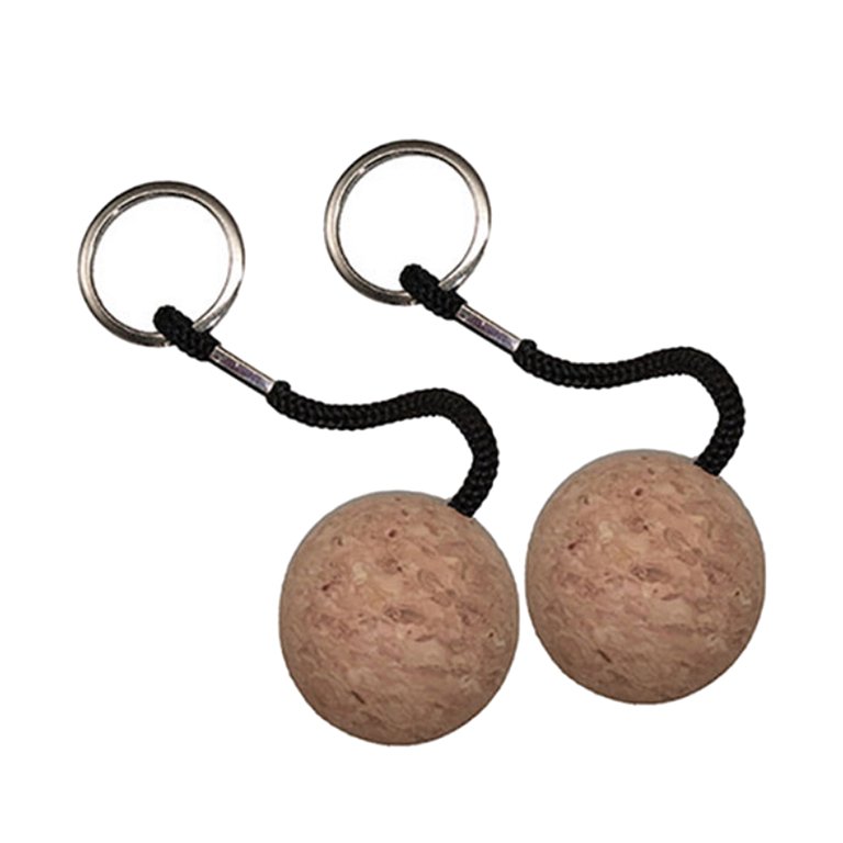 Yirtree 35mm Floating Cork Ball Keyring Float Keychain for Kayaking Boating  Fishing Kite Surfing Sailing Kayak, Pack of 2 