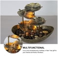 thumbnail image 3 of Creative Desktop Running Water Layout Lotus Leaf Ingot Water Fountain Ornament, 3 of 5