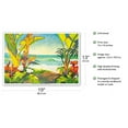 thumbnail image 2 of Time to Chill - Tropical Beach Paradise - Hawaii - Hawaiian Islands - From an Original Watercolor Painting by Robin Wethe Altman - Master Art Print (Unframed) 13in x 19in, 2 of 4