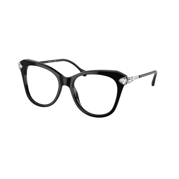 Swarovski Women's 0Sk2012 Oversized Cat-Eye Eyeglasses With Crystal Embellishments Black
