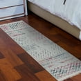thumbnail image 5 of Ottomanson Machine Washable Cotton 2x5 Flatweave Runner Rug for Bedroom, 20" x 59", Off White/Multicolor Moroccan/Boho, 5 of 10