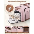 thumbnail image 4 of Bolsa de viaje Lekesky plegable de 80 litros con compartimento para zapatos, color rosa, 4 of 6