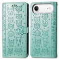 thumbnail image 2 of Funda Cartera FOXDOCK para iPhone Air , Flip PU con Relieve de Gatos y Perros, Tarjetero y Soporte, 2 of 6