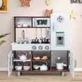 thumbnail image 4 of Costway Kids Kitchen Playset Pretend Play Kitchen Toy with Realistic Sounds & Lights, 4 of 10