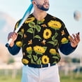 thumbnail image 6 of Balery Bees and Sunflowers Baseball Jersey for Men Casual Button Down Shirts Short Sleeve Active Team Sports Uniform-4X-Large, 6 of 9