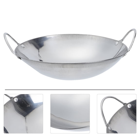 Toyvian 9-Inch Stainless Steel Round Bottom Cooking Pot, 1-Piece Kitchen Saucepan for Everyday Use