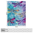 thumbnail image 4 of Chilfamy Rainbow Dragonflies Blanket Pink Purple Gradient Watercolor Bugs Blanket Dragonfly Decor Flowers Throw Blanket,Rustic Aesthetic Animal Farmhouse Decor Dragonfly Gifts for Women 60x80in, 4 of 6