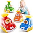 thumbnail image 1 of Coche de juguete TooyBing Press and Go para niños pequeños de 1 a 3 años, paquete de 4, 1 of 8