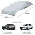 thumbnail image 6 of Car Hail Cover Protector with Storage Bag, 2025 Upgraded Hail Protector Car Cover, All Weather Snowproof Waterproof Windproof Sun Uv Protection (Silver Plus Velvet, Sedan), 6 of 7