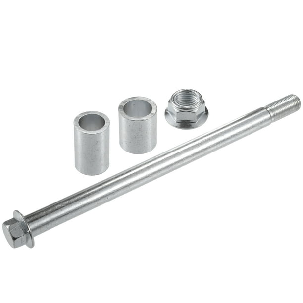 1 Conjunto de Eje Delantero y Trasero con Buje y Tornillo M14 230mm Eje de Rueda para Moto de Tierra Scooter ATV Color Plateado