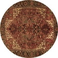 thumbnail image 1 of Ahgly Company Indoor Round Persian Brown Traditional Area Rugs, 8' Round, 1 of 4