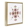 Stupell Industries Clam Shells & Botanicals Pattern Gold Framed Floater ...