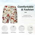 thumbnail image 5 of Balery Cartoon Mushrooms Mens Swim Trunks Swim Shorts for Men Quick Dry Inseam Beach Shorts with Compression Liner Pocket-Large, 5 of 9